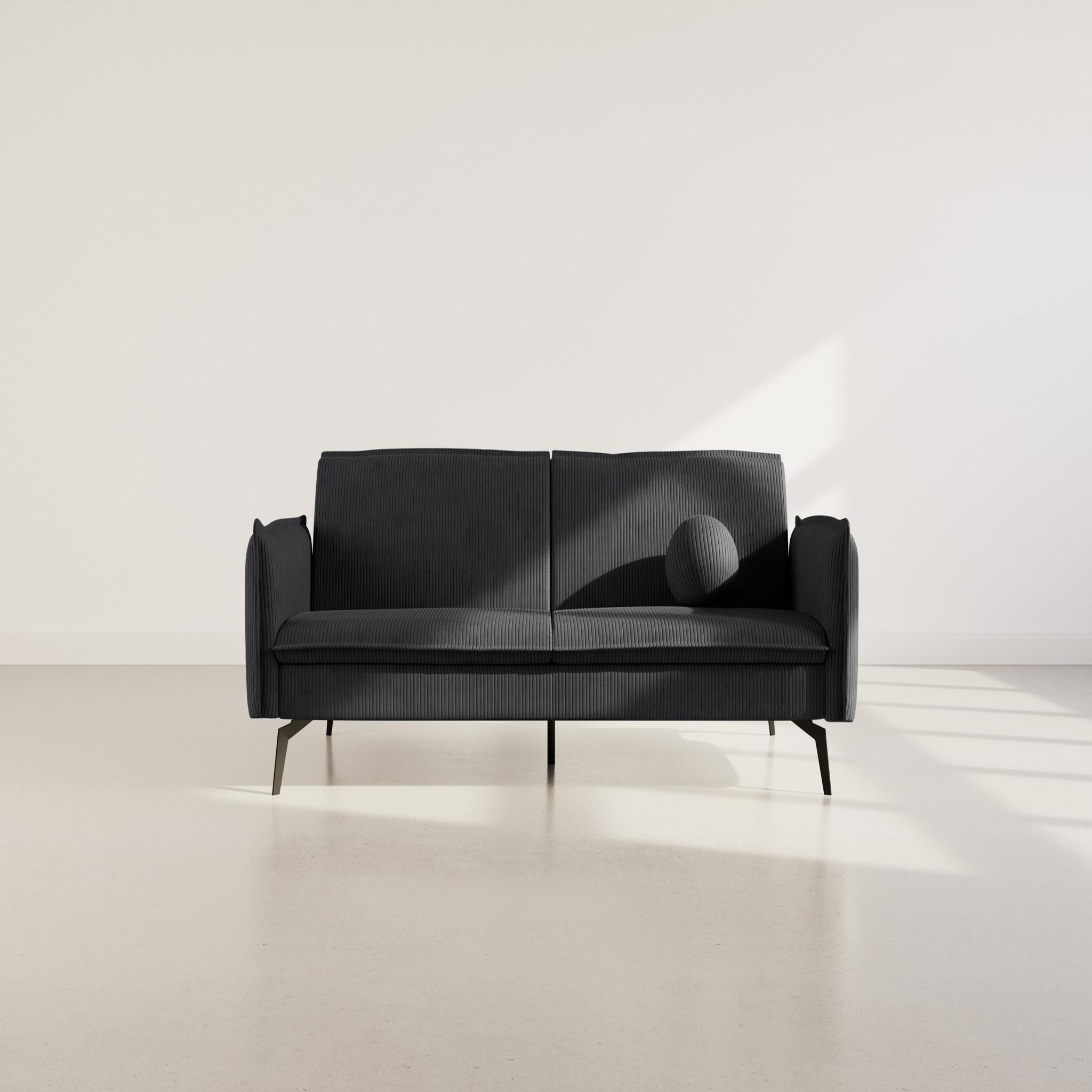Voir la diapositive 2 : BEST MOBILIER Lexie - canapé convertible clic-clac 2 places en velours côtelé