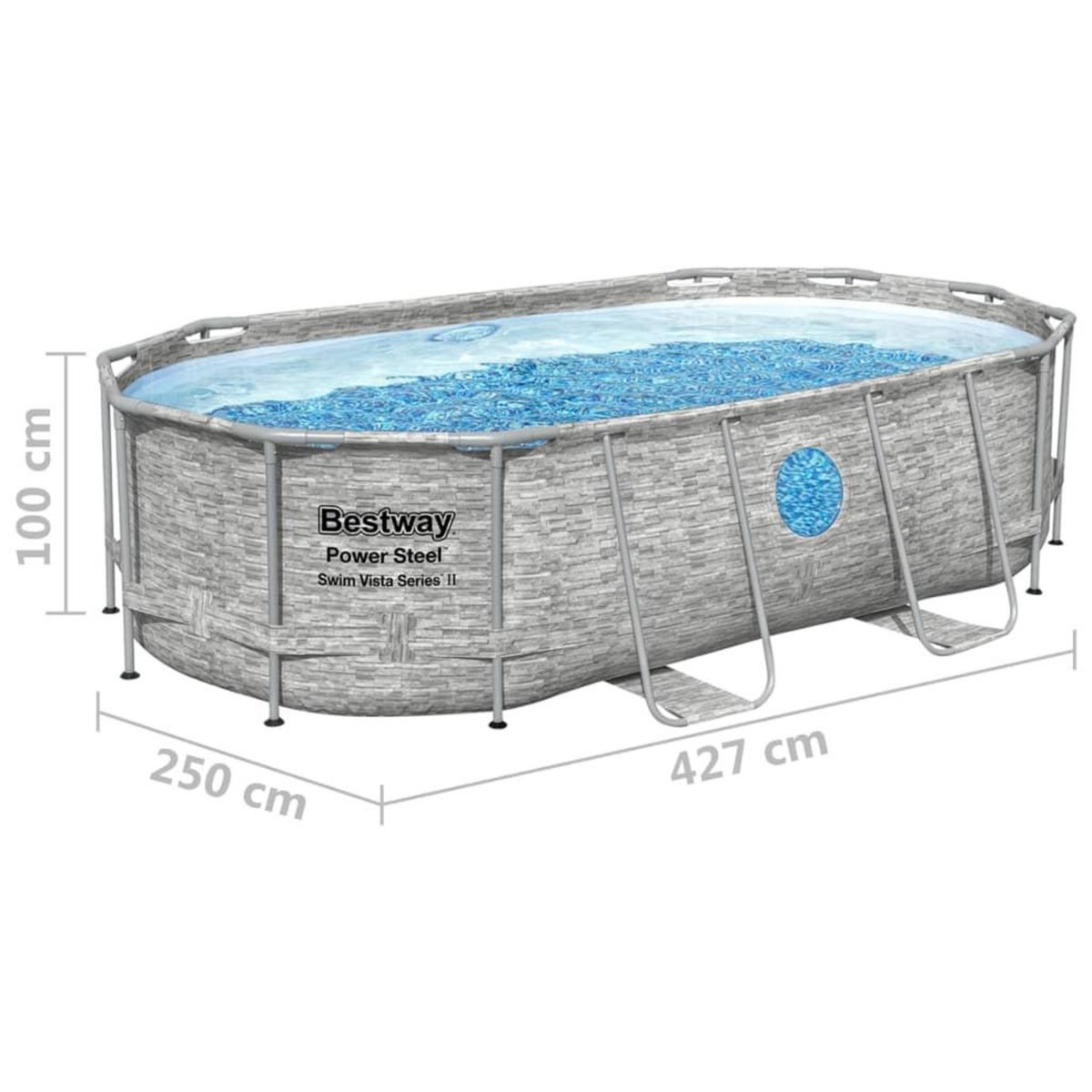 BESTWAY Bestway Ensemble de piscine Power Steel 427x250x100 cm