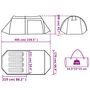 Voir la diapositive 6 : VIDAXL Tente de camping tunnel 4 personnes orange impermeable