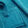 Paris Prix Peignoir Col Châle en Coton  Tendresse  Bleu Paon