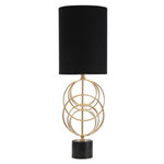 Paris Prix Lampe à Poser Design en Métal  Circly  65cm Noir & Or