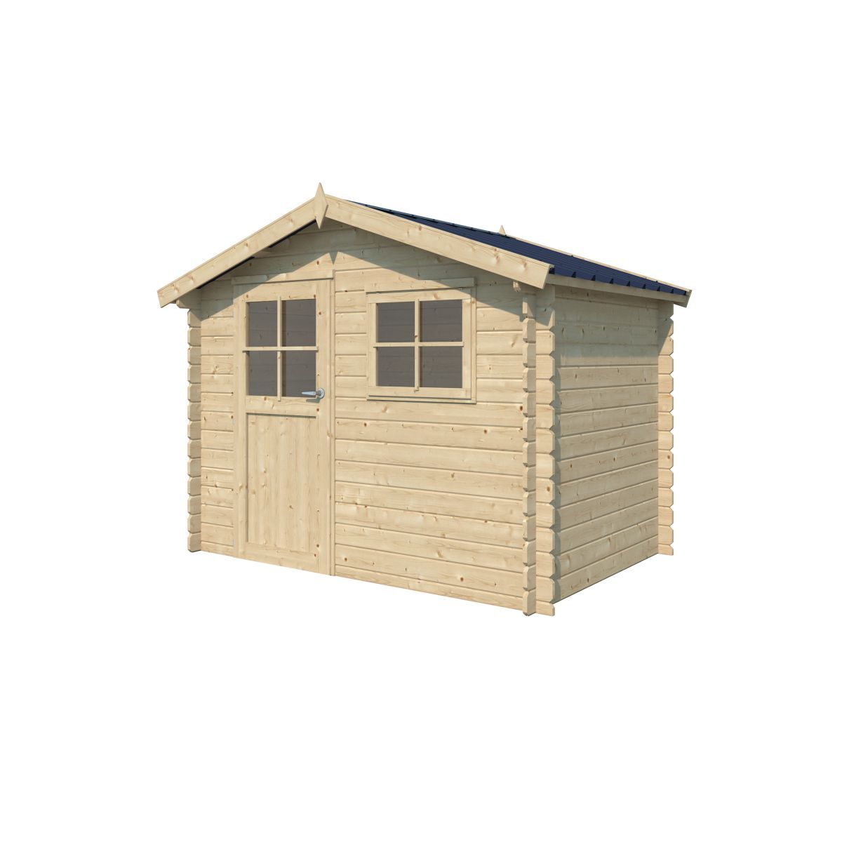 GARDENAS NV Abri de jardin bois - bac acier - 2,95m x 2,05m - LIENA