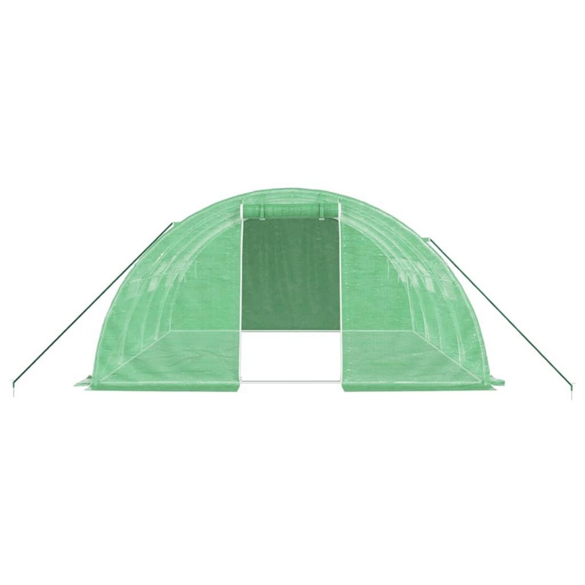 VIDAXL Serre avec cadre en acier vert 16 m^2 4x4x2 m
