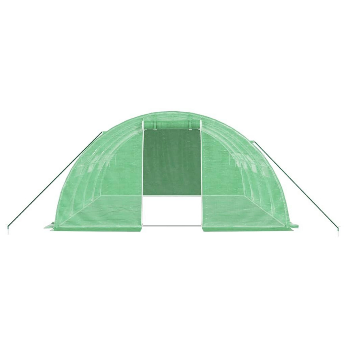 VIDAXL Serre avec cadre en acier vert 16 m^2 4x4x2 m