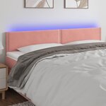 VIDAXL Tete de lit a LED Rose 200x5x78/88 cm Velours
