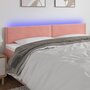 Voir la diapositive 1 : VIDAXL Tete de lit a LED Rose 200x5x78/88 cm Velours