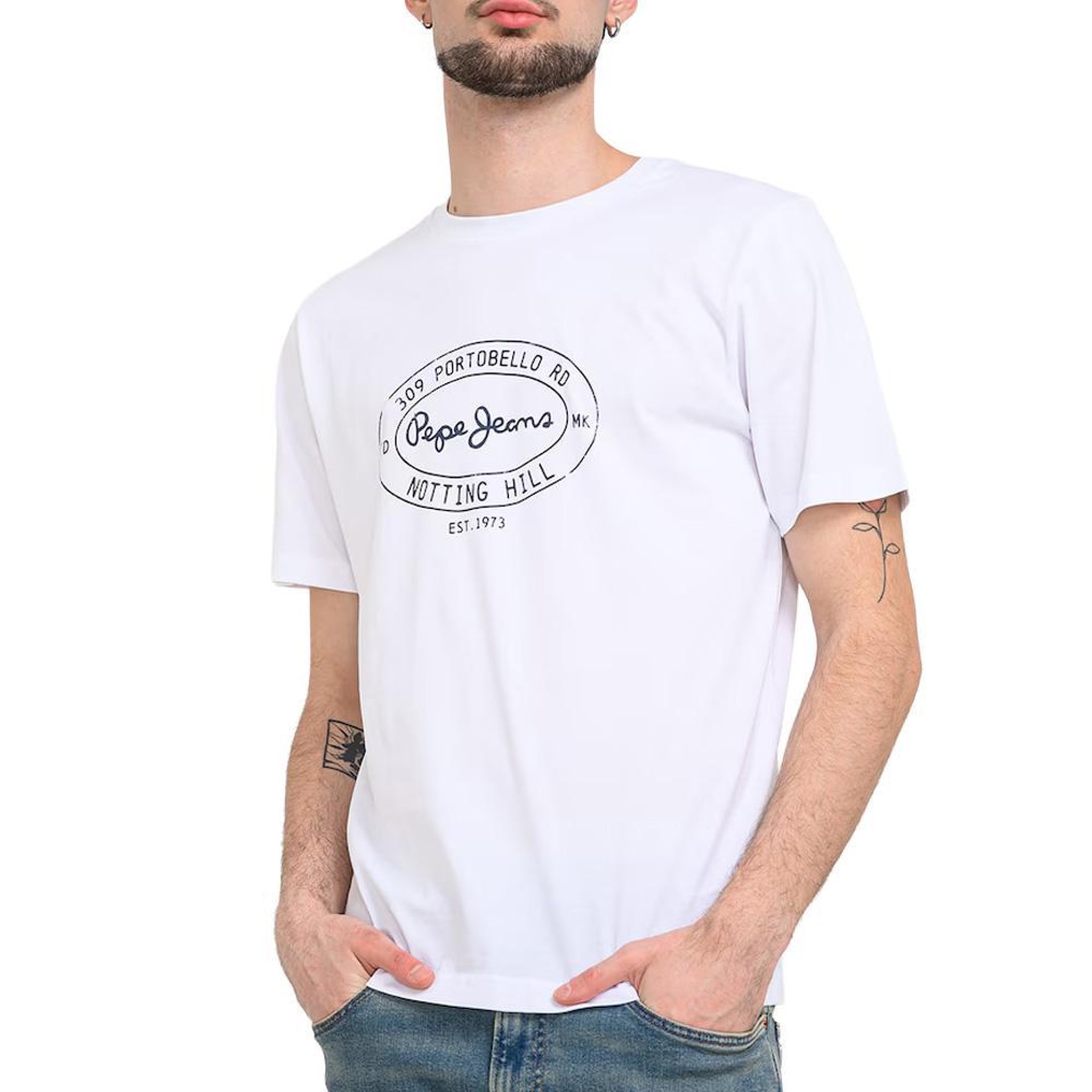 Pepe Jeans T-Shirt Blanc Homme Pepe jeans Originals. Coloris disponibles : Blanc