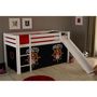Voir la diapositive 2 : Paris Prix Lit Enfant Avec Toboggan  Pino Pirates II  90x200cm Blanc