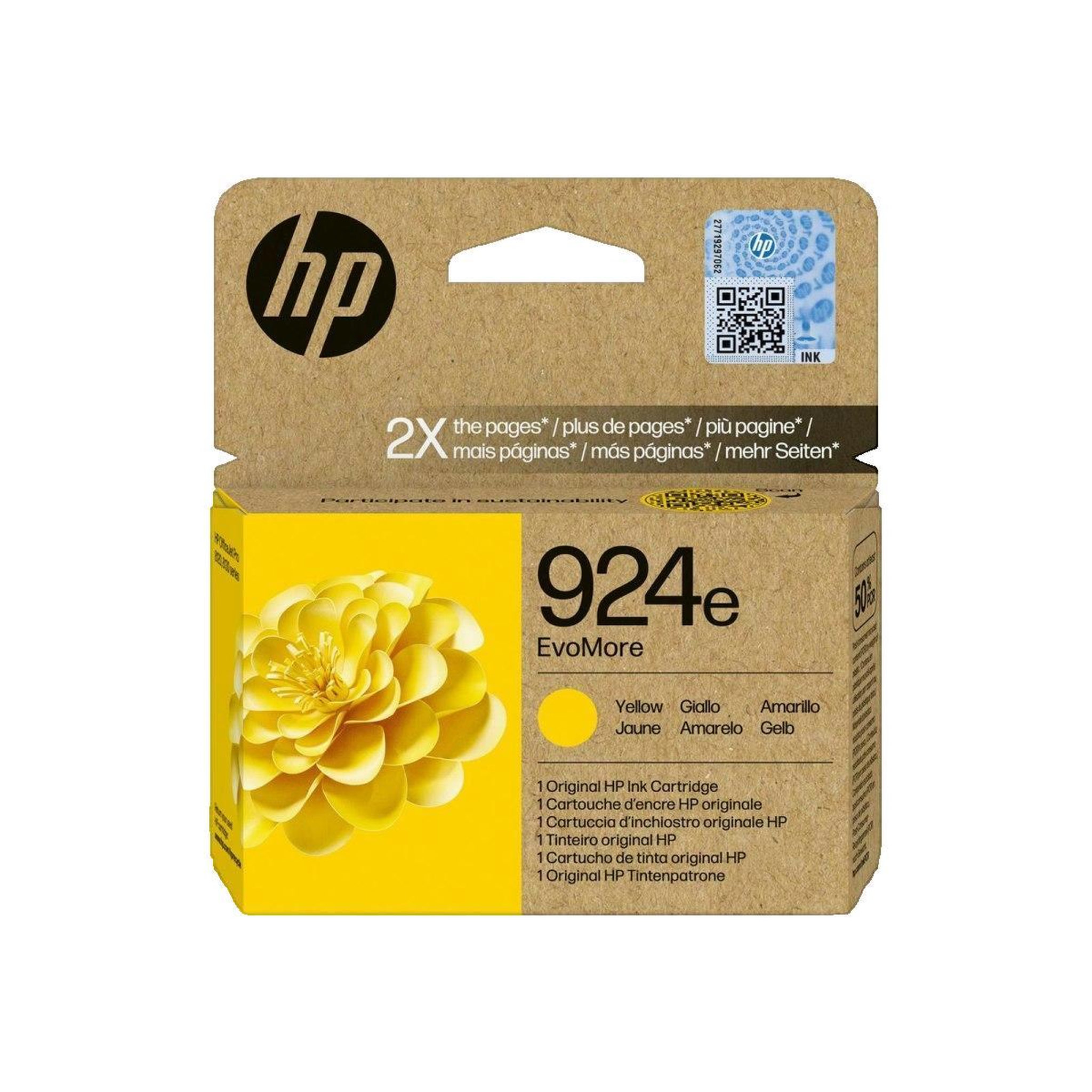 HP Cartouche d'encre HP 924e EvoMore Jaune