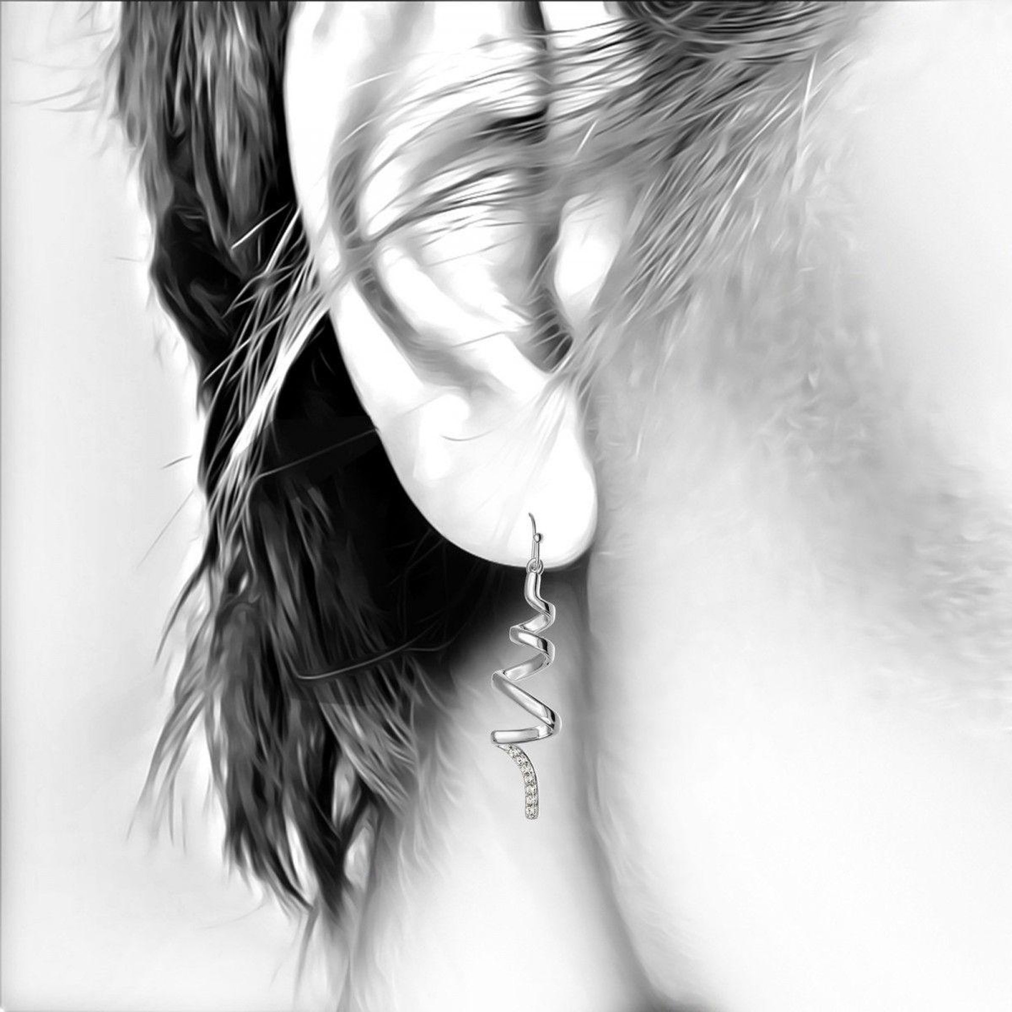 Voir la diapositive 3 : SC CRYSTAL Boucles d'oreilles SC Crystal ornées de Cristaux scintillants