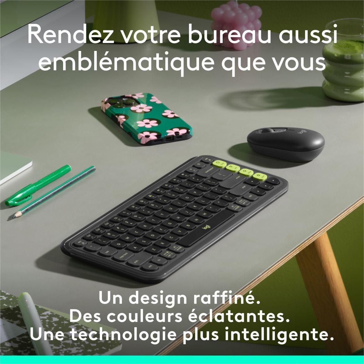 Logitech Clavier sans fil Pop Icon Graphite