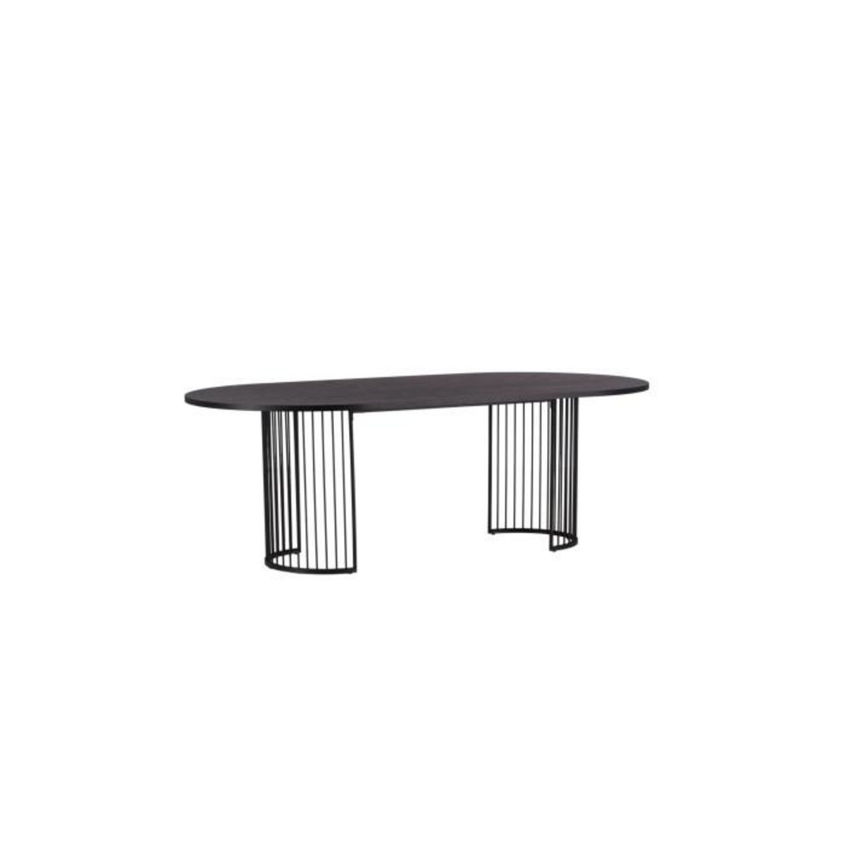 Paris Prix Table à Manger Ovale  Hamneskär  220cm Noir