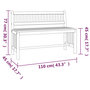 Voir la diapositive 6 : VIDAXL Banc de jardin 110 cm bois massif d'eucalyptus