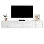 Voir la diapositive 1 : MERAX Meuble tv suspendu blanc 170 cm mdf