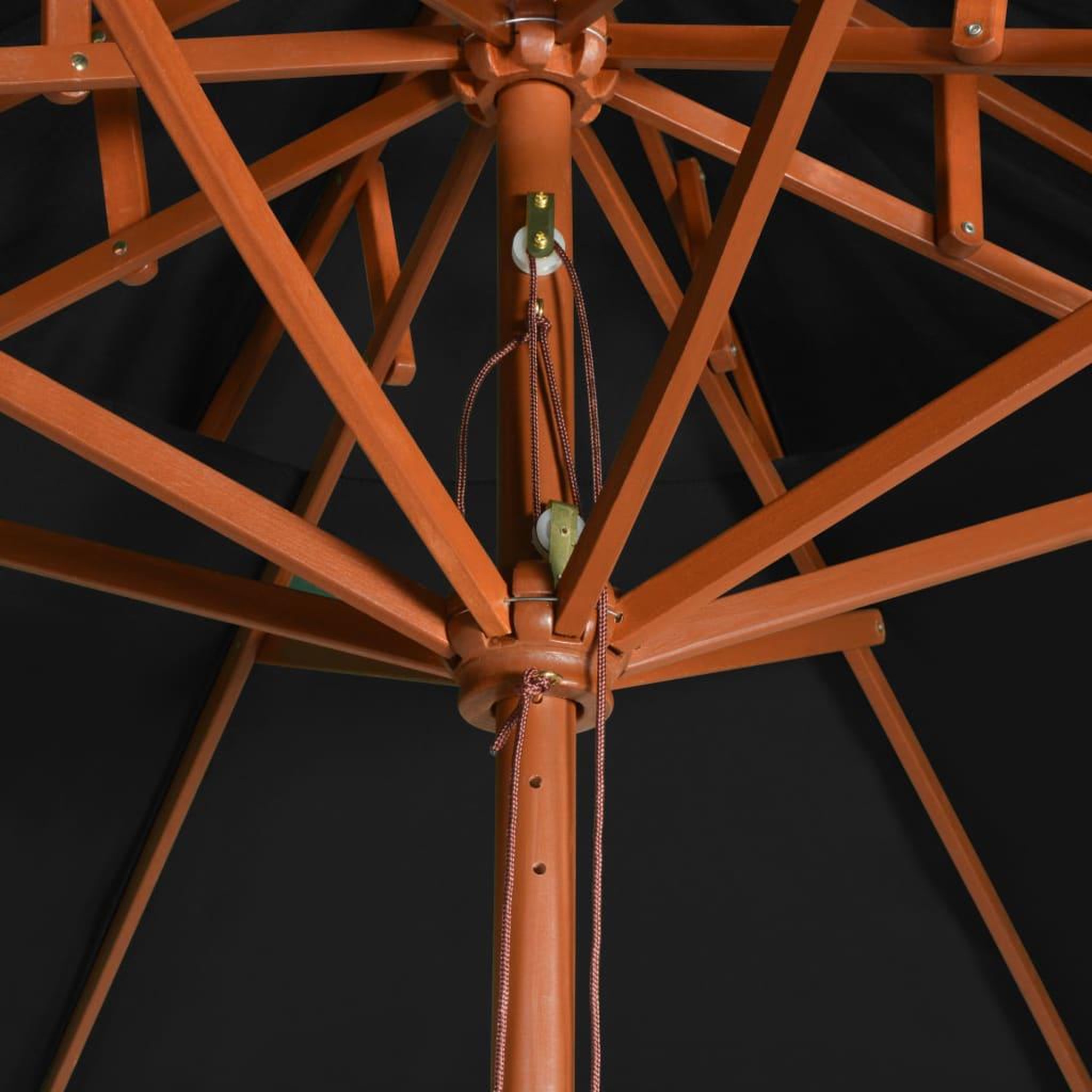 Voir la diapositive 5 : VIDAXL Parasol a deux etages avec mat en bois noir 270 cm