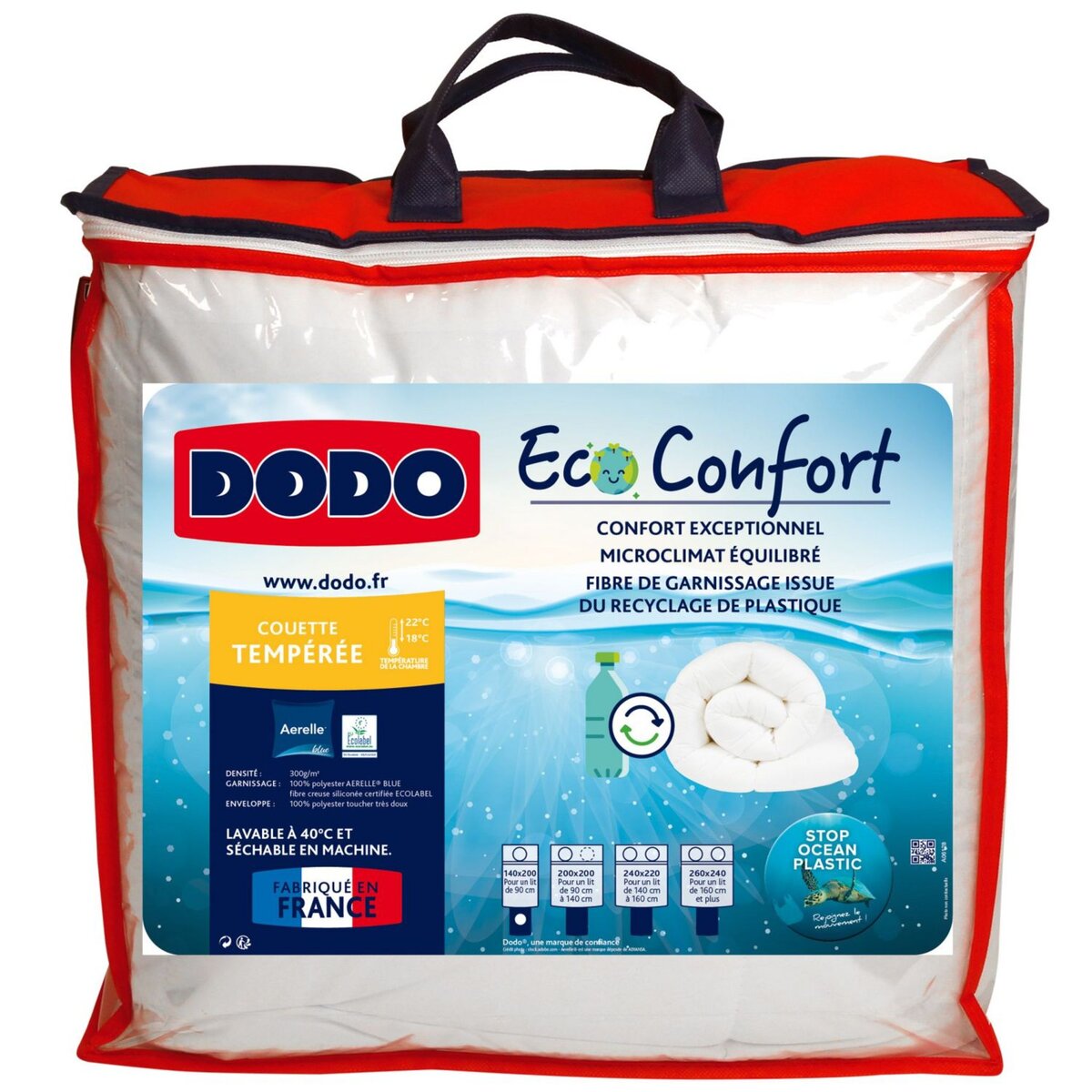 DODO Couette Tempérée ÉCO CONFORT THERMOLITE BLUE 300 g/m²