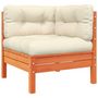 Voir la diapositive 4 : VIDAXL Salon de jardin 7 pcs avec coussins cire marron bois pin massif