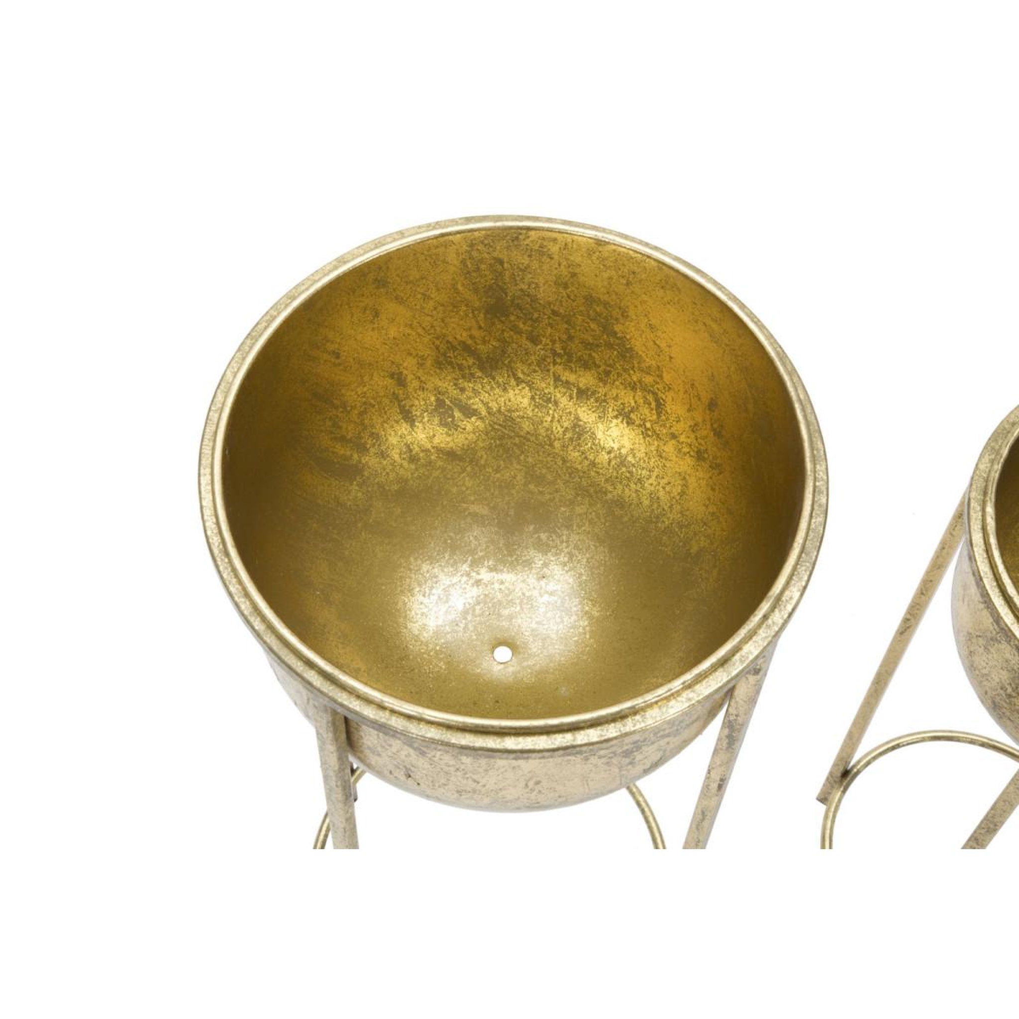 Voir la diapositive 6 : Paris Prix Lot de 2 cache-pots sur pied  coppia  62cm or