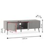 Voir la diapositive 5 : VS VENTA-STOCK Meuble TV Lluvia 3 portes chêne, longueur 130 cm