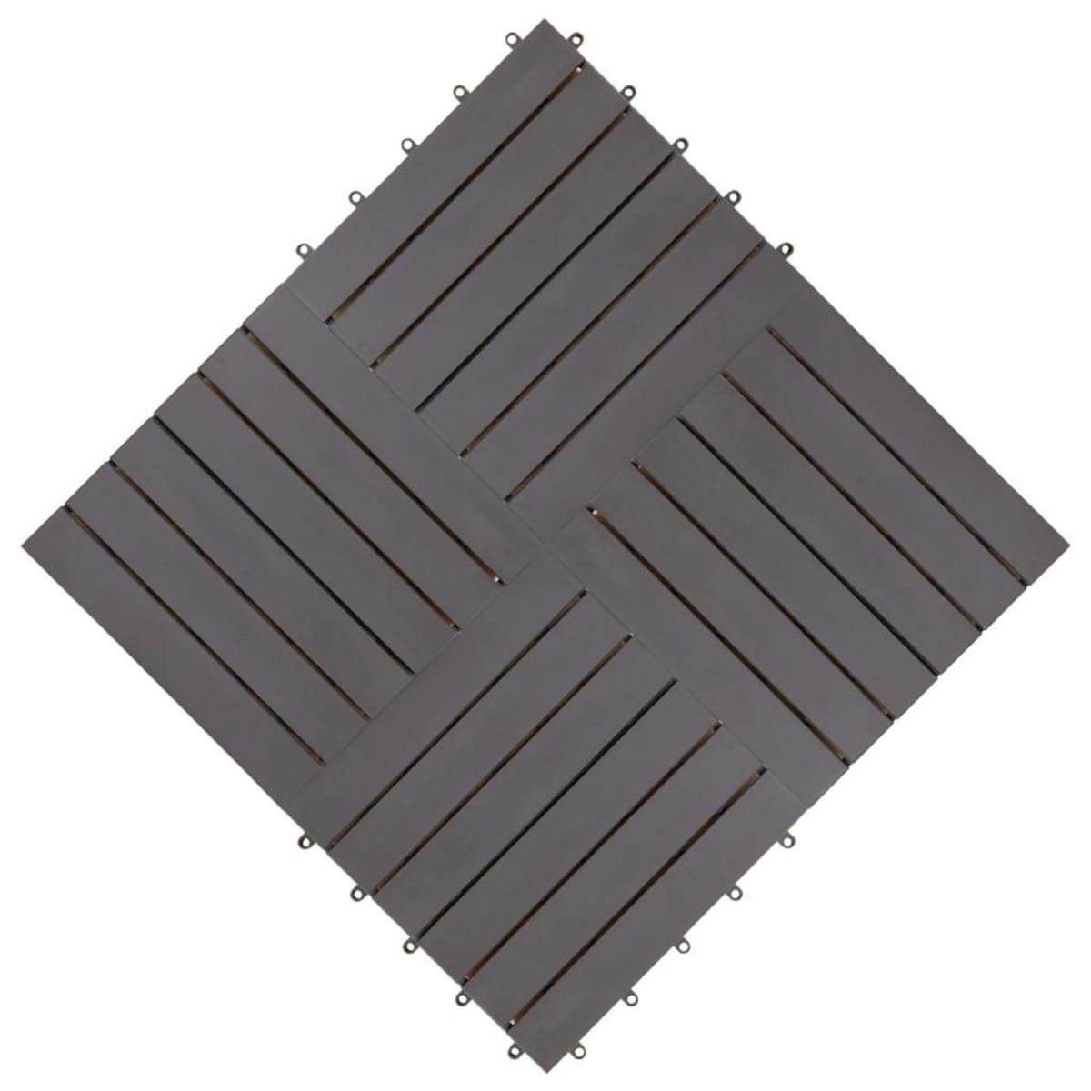 VIDAXL Carreaux de terrasse 30pcs Delavage gris 30x30 cm Acacia solide