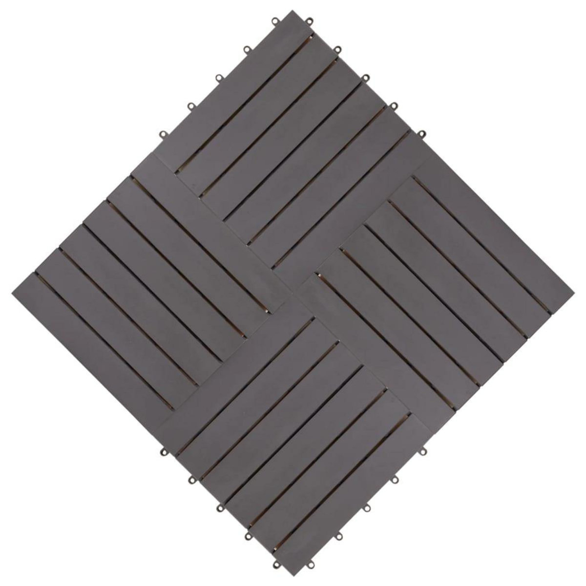 VIDAXL Carreaux de terrasse 30pcs Delavage gris 30x30 cm Acacia solide