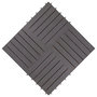 Voir la diapositive 4 : VIDAXL Carreaux de terrasse 30pcs Delavage gris 30x30 cm Acacia solide