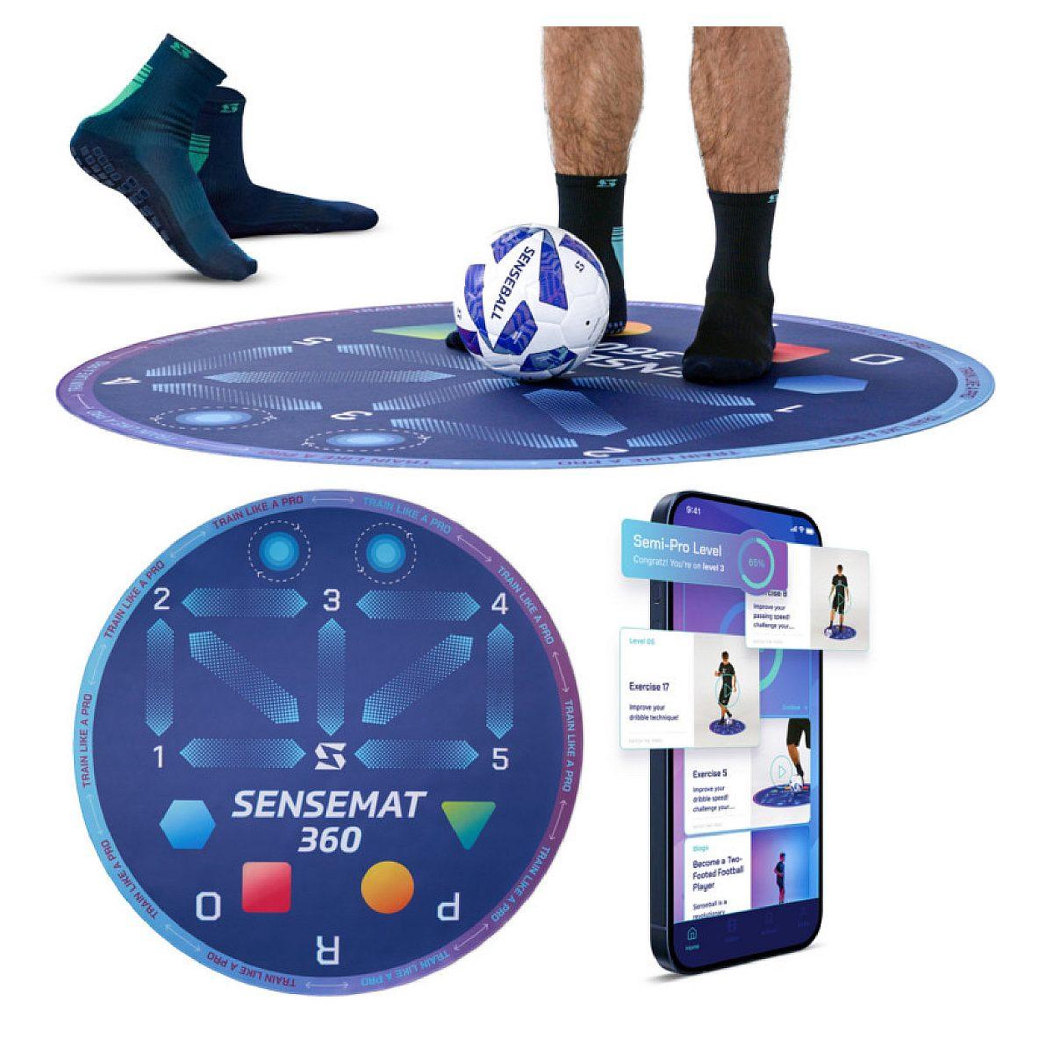 Voir la diapositive 2 : Icare Tapis d'entrainement pour le football - sensemat 360