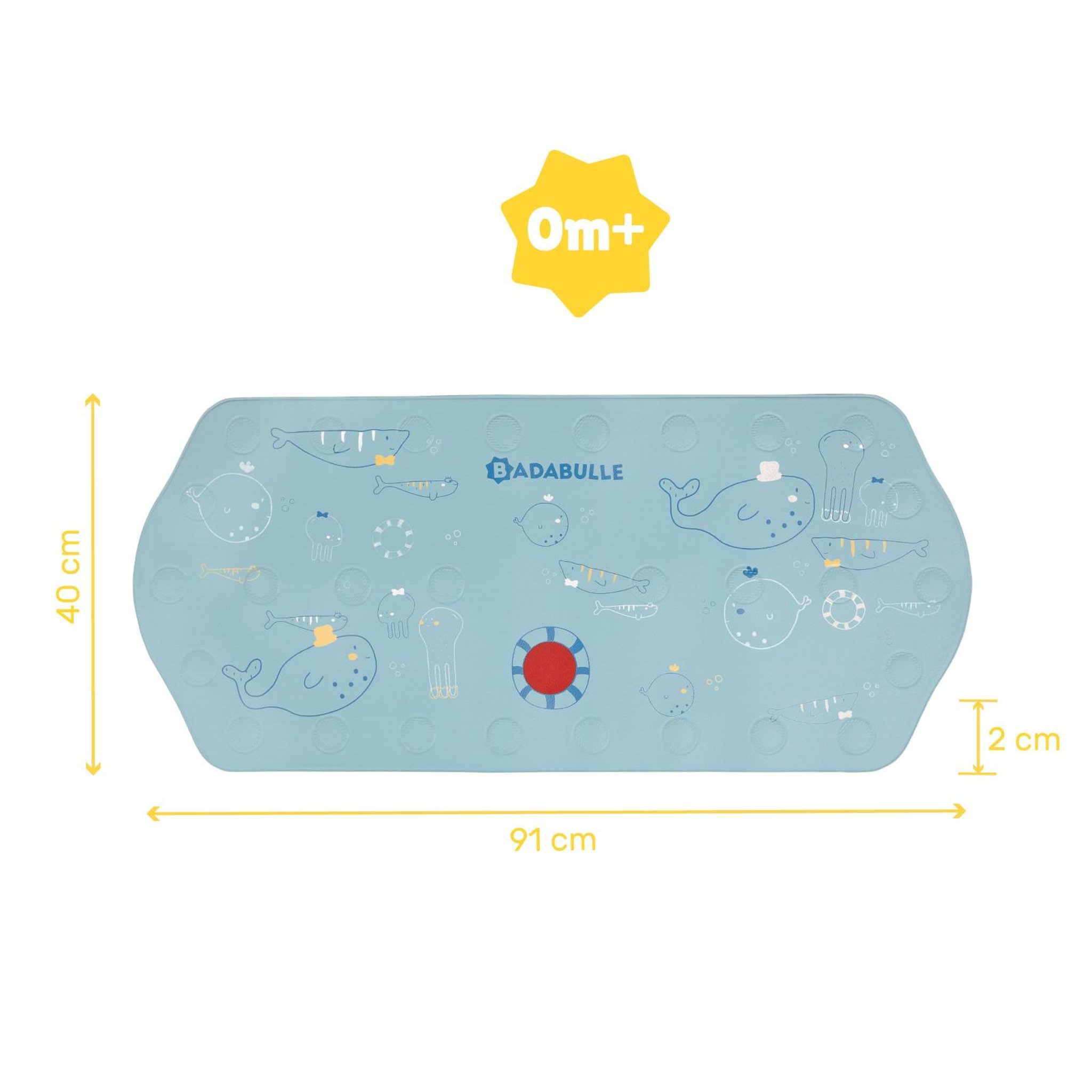 Voir la diapositive 5 : BADABULLE Tapis de bain XXL Badabulle - Ventouses Antidérapantes - Témoin de température - 91cm