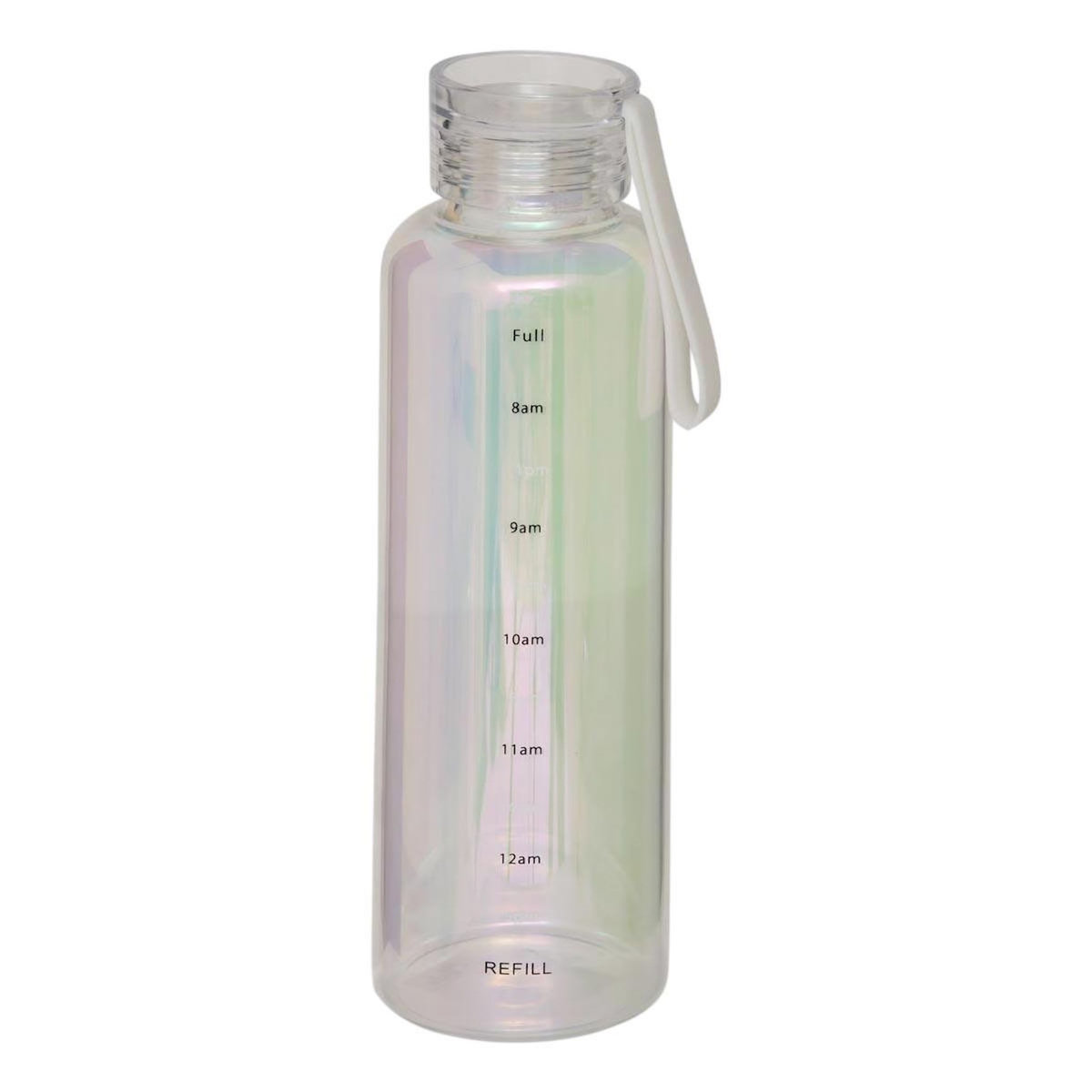 FIVE Bouteille Graduée en Verre  Irisée  660ml Transparent