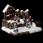 FEERIC LIGHT & CHRISTMAS Village de Noël Rando Ski  Montagne  19cm Multicolore
