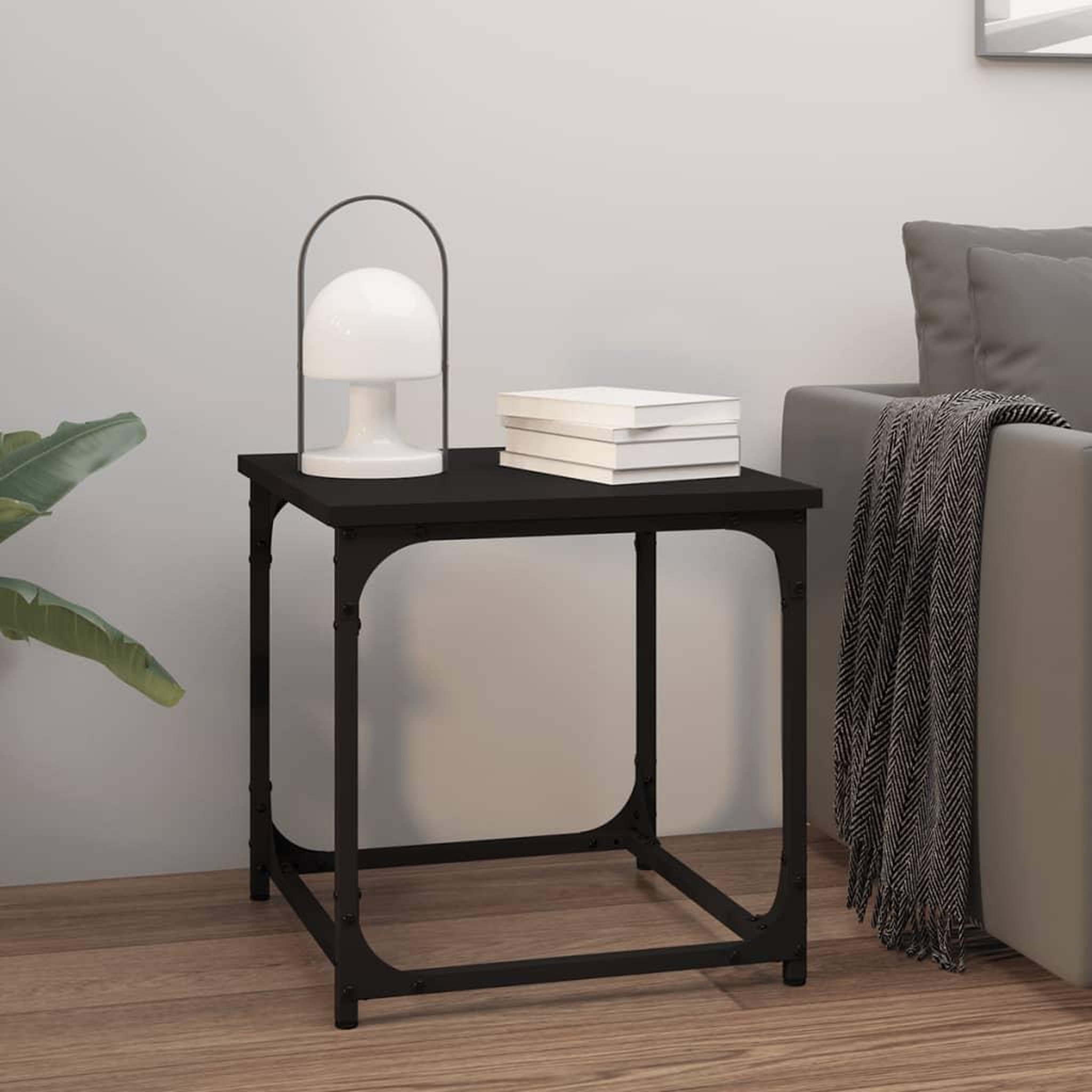 Voir la diapositive 1 : VIDAXL Table d'appoint Noir 40x40x40 cm Bois d'ingenierie