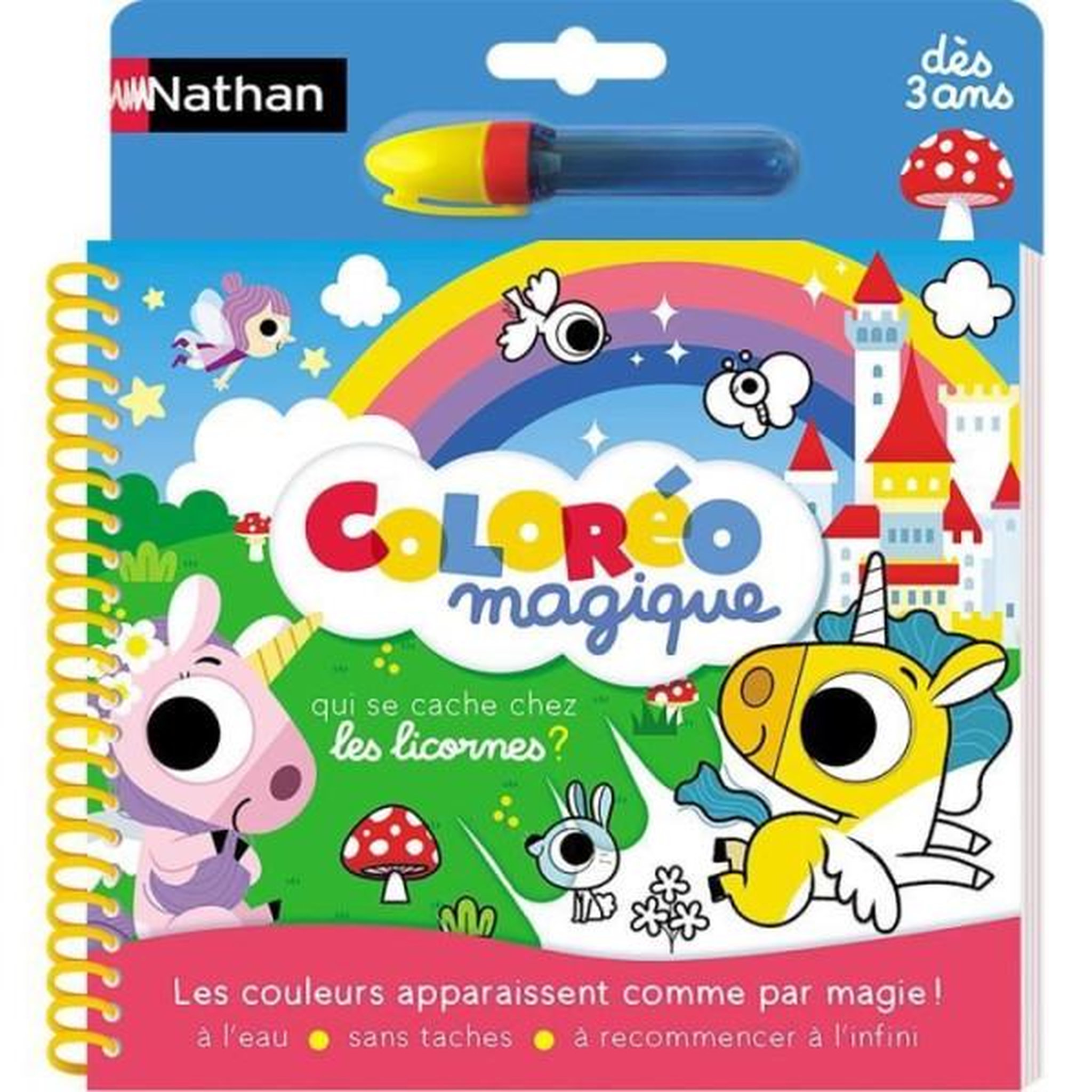 Voir la diapositive 1 : Nathan Coloréo magique - Licornes - Jeu créatif - NATHAN - Des 3 ans
