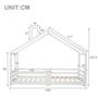 Voir la diapositive 4 : MERAX Lit cabane enfant 90 x 200 cm avec sommier