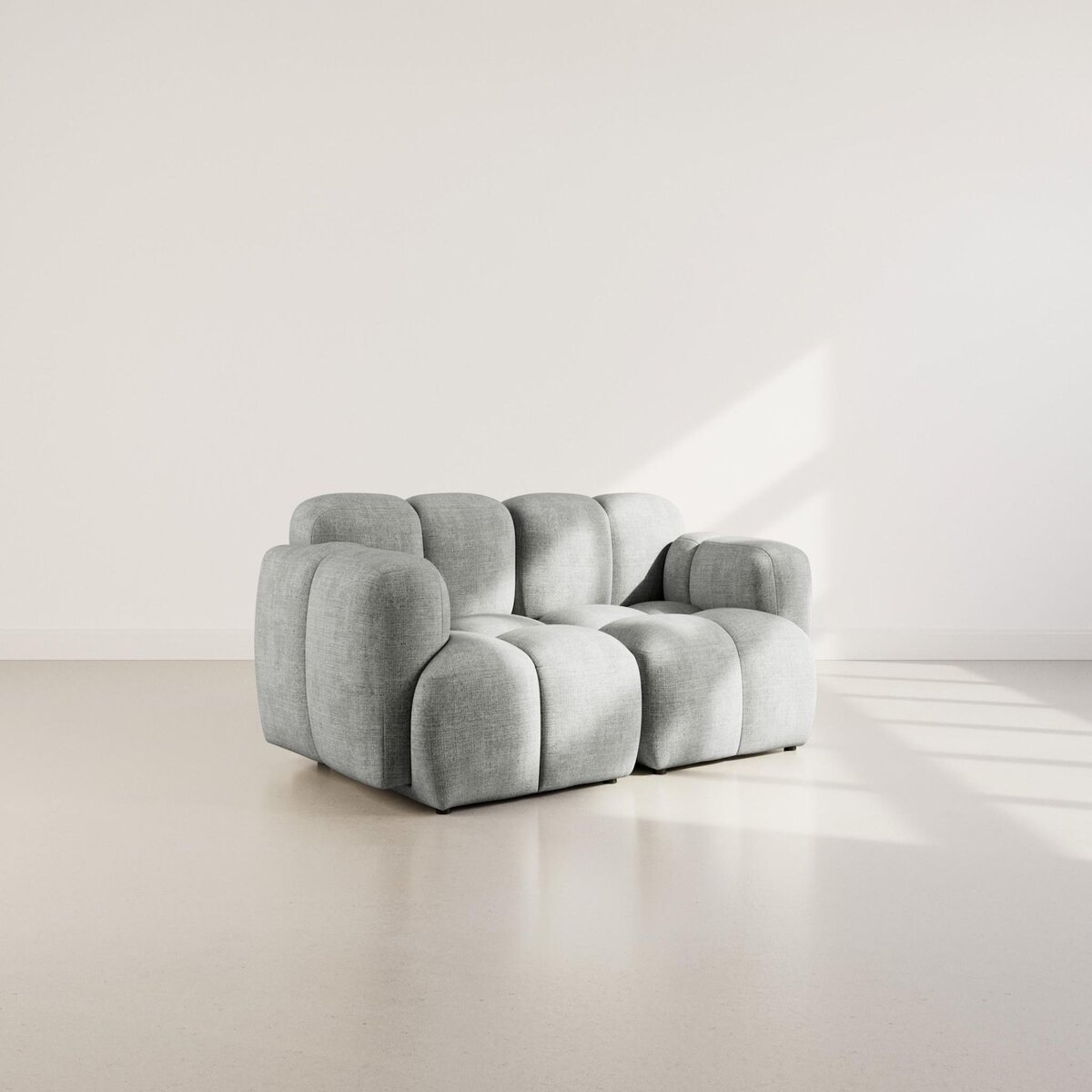 LISA DESIGN Grace - canapé modulable 2 places en velours texturé