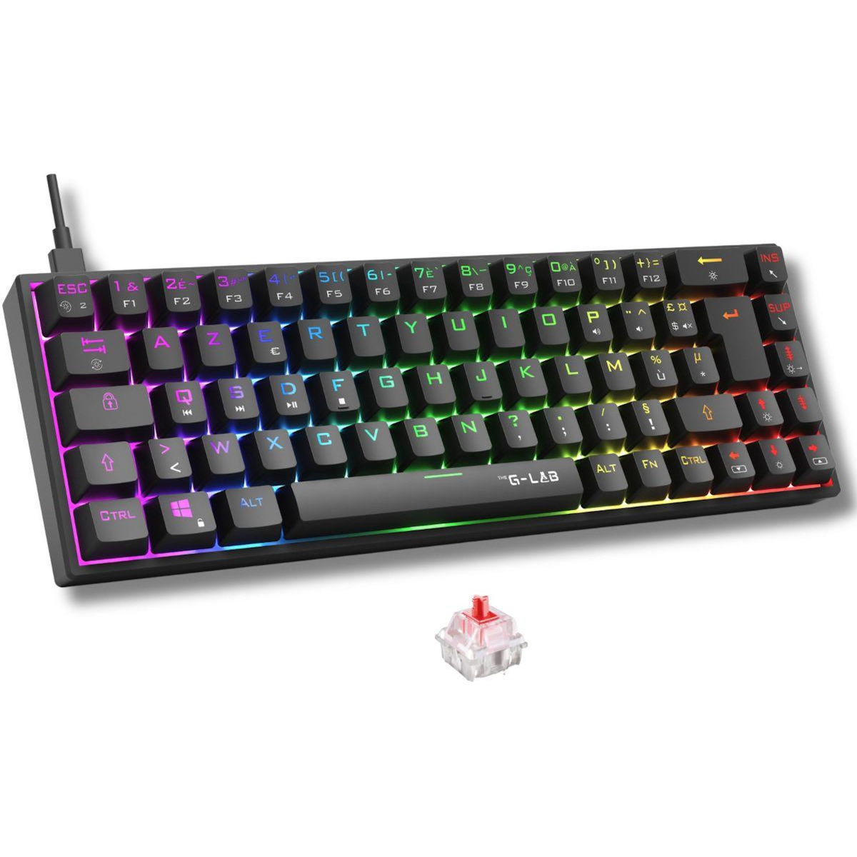 THE G-LAB Clavier gamer KEYZ titanium
