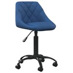VIDAXL Chaise de bureau Bleu Velours