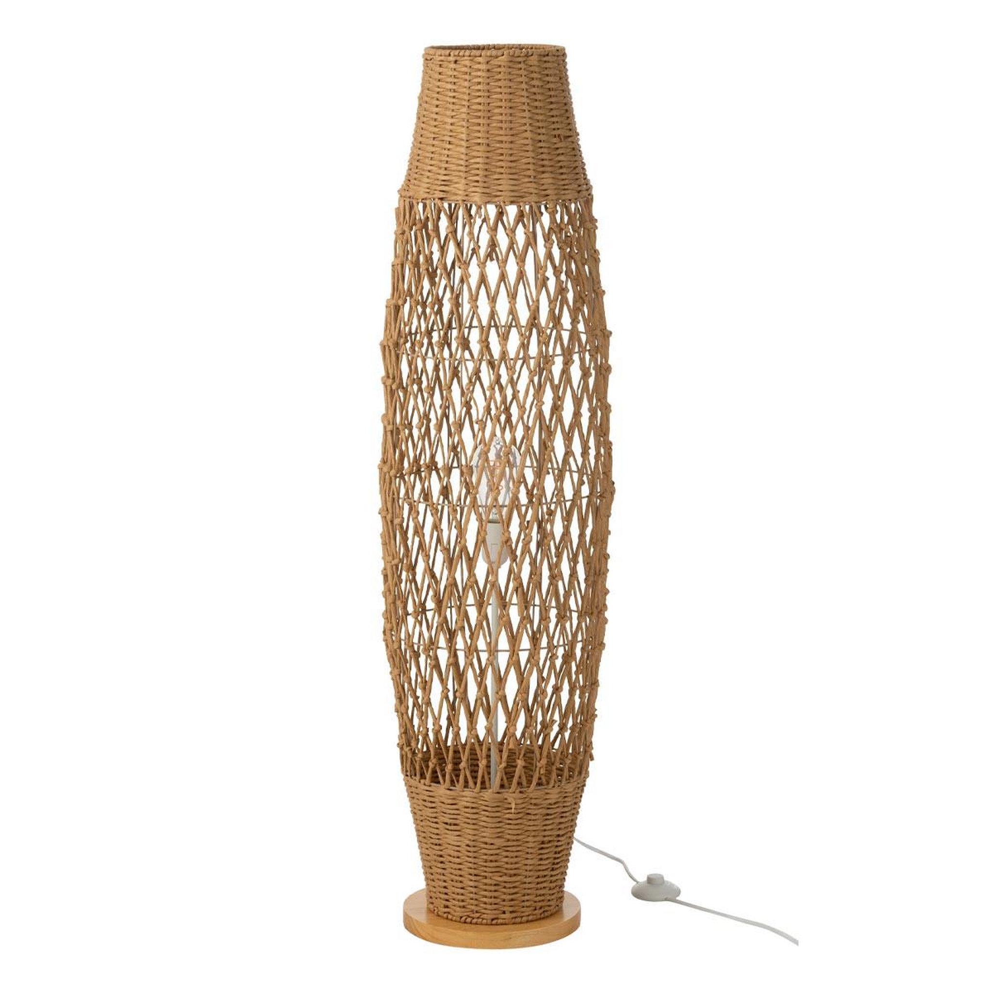 J-LINE Lampadaire torsade en métal  deann  119cm naturel