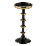 Paris Prix Bougeoir Boule en Métal  Ramiro  23cm Noir & Or