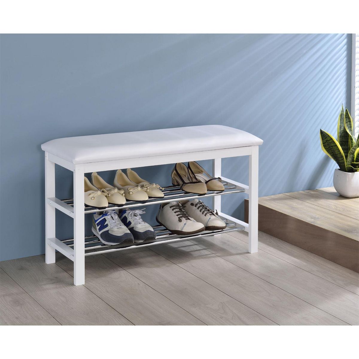 IDIMEX Banc à chaussures SANA, 2 étagères