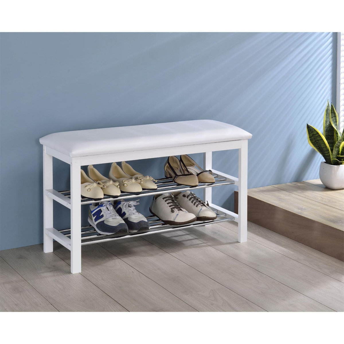 IDIMEX Banc à chaussures SANA, 2 étagères