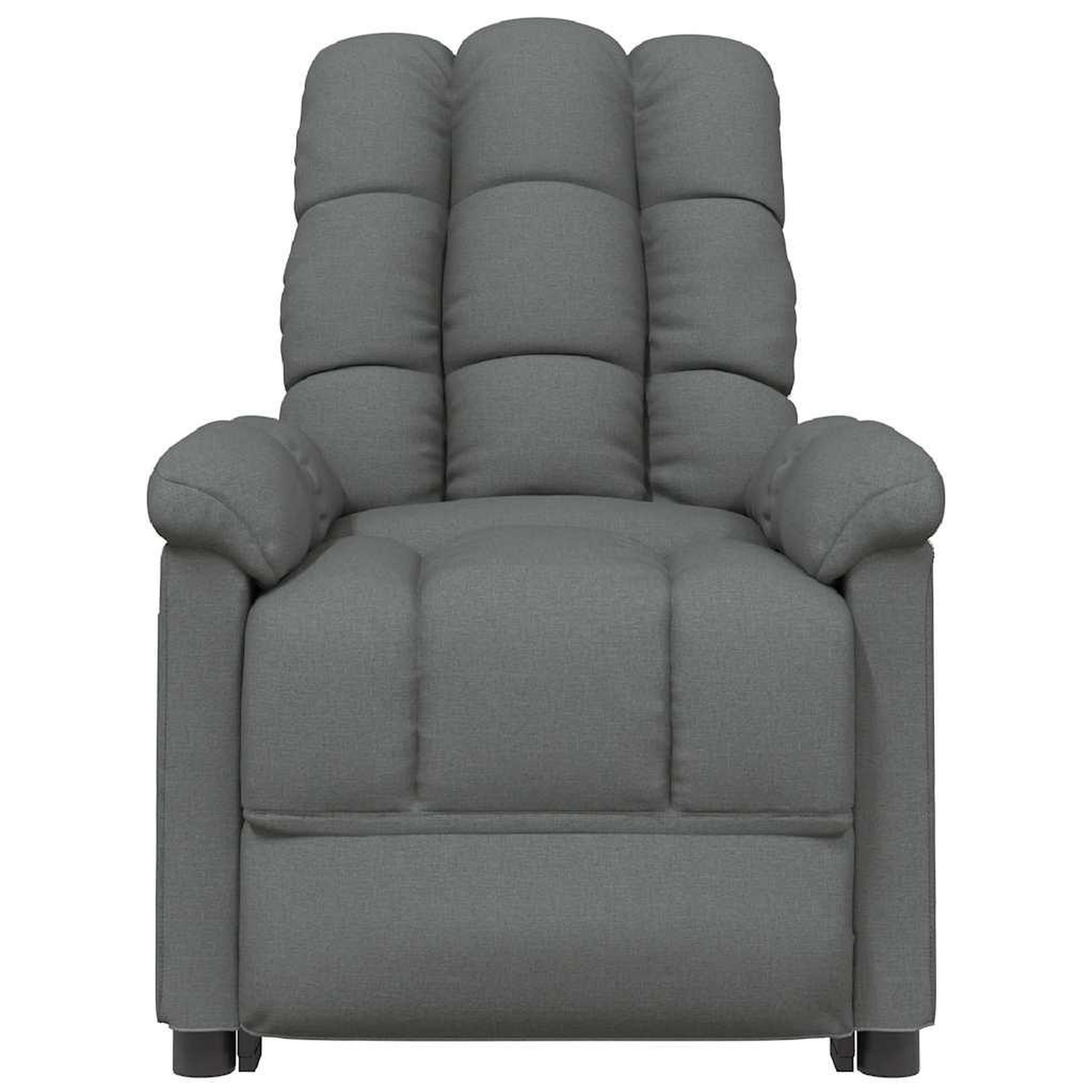 Voir la diapositive 4 : VIDAXL Fauteuil electrique de massage Gris fonce Tissu