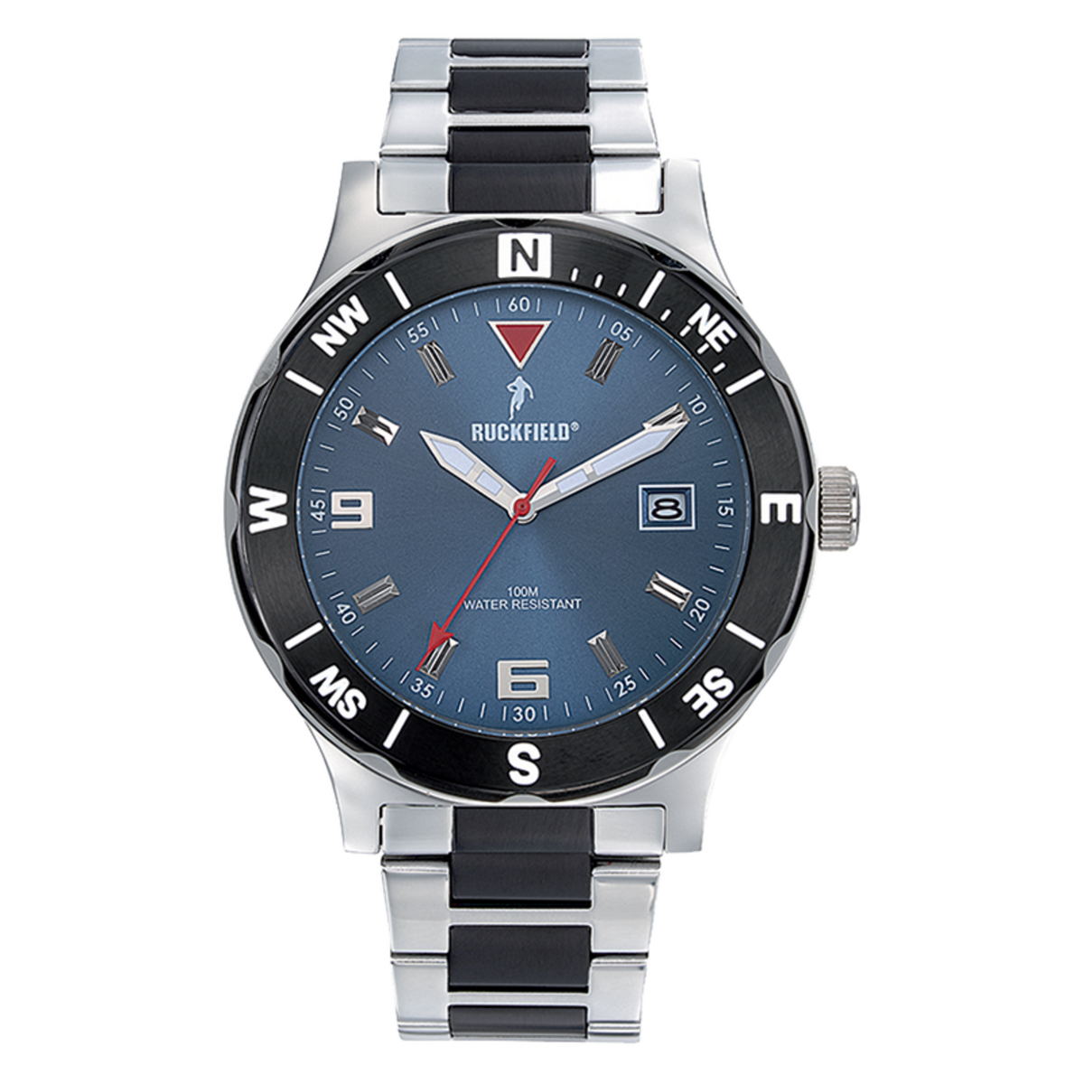 RUCKFIELD Montre Ruckfield Classique Acier Noir et Blanc