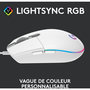 Voir la diapositive 3 : Logitech Souris gamer G203 LIGHTSYNC GAMING MOUSE blanche