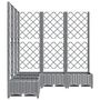 Voir la diapositive 5 : VIDAXL Jardiniere avec treillis Gris clair 120x120x121,5 cm PP