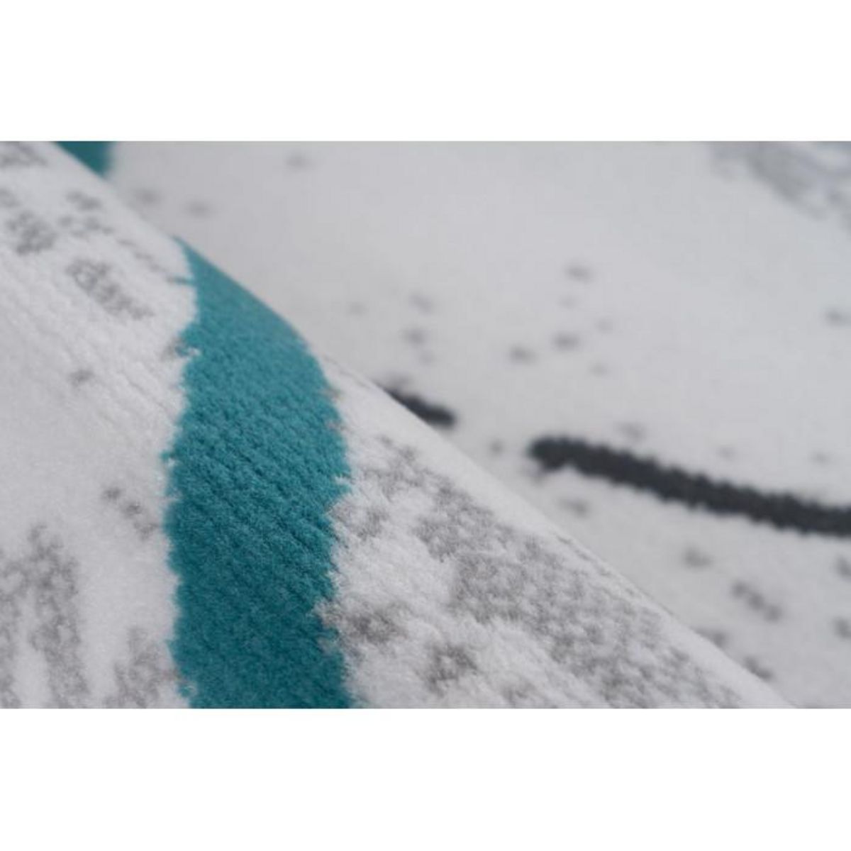 Paris Prix Tapis Rayures à Poils Courts  Vancouver I  Turquoise