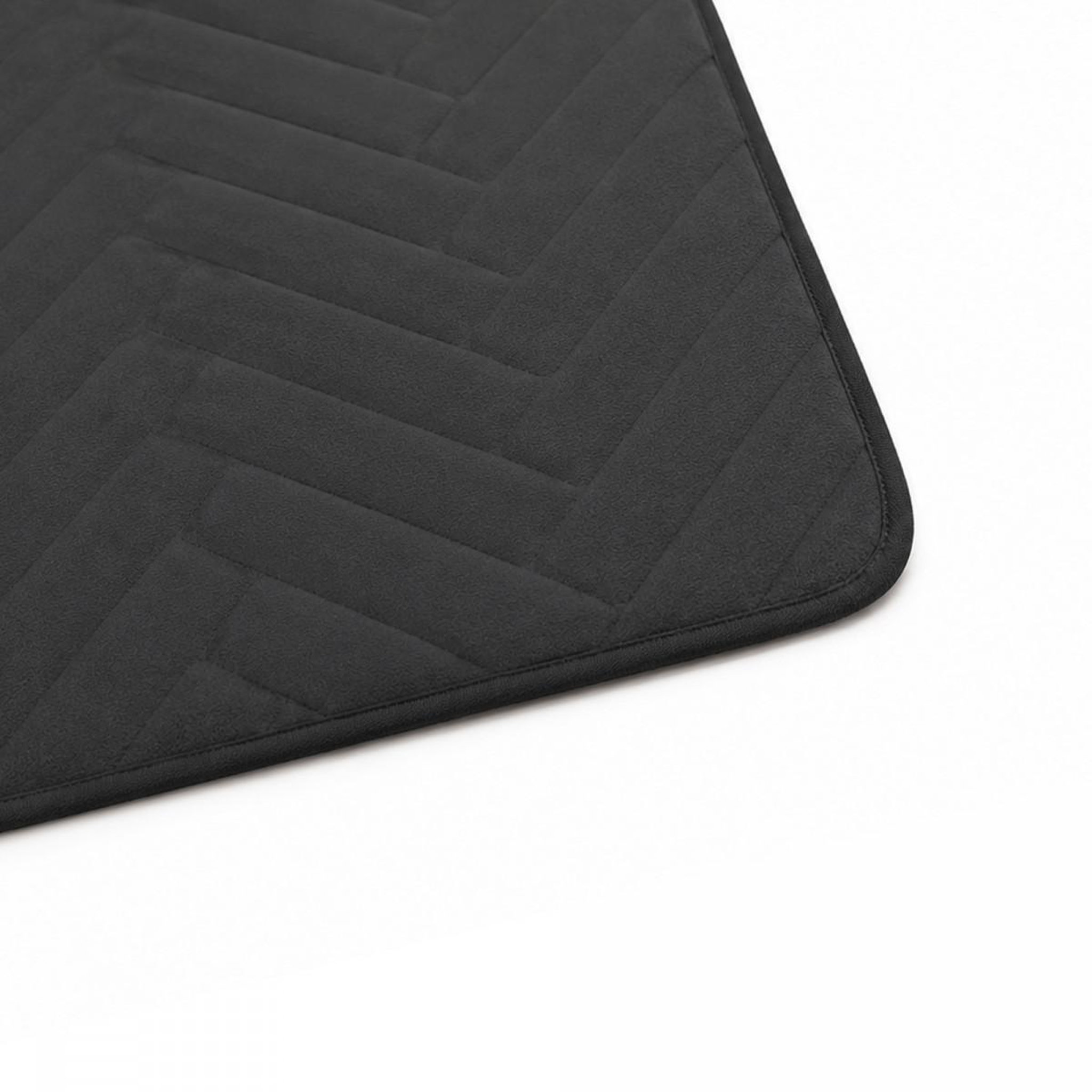 Voir la diapositive 3 : GUY LEVASSEUR Tapis de bain à mémoire de forme - chevron 50x80cm