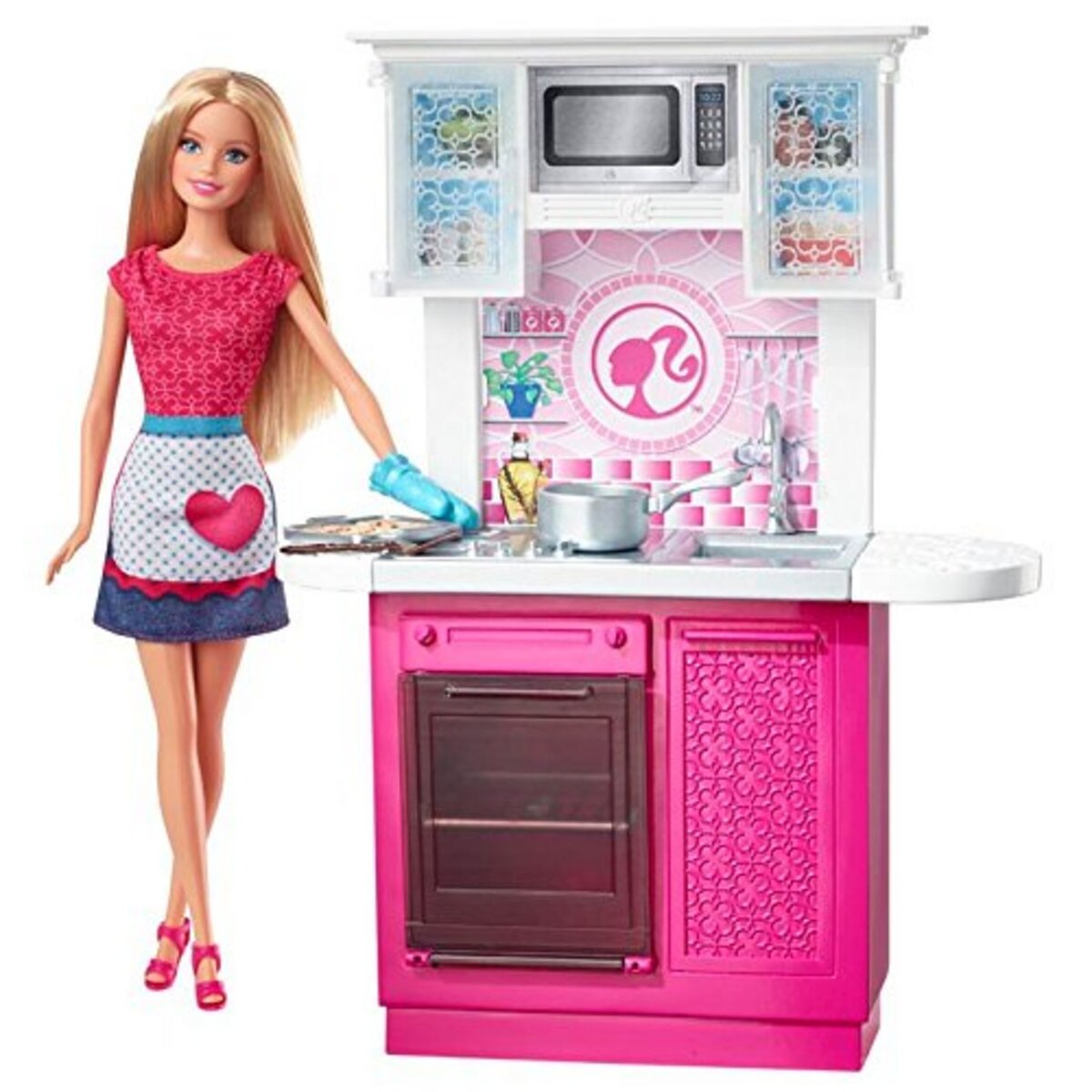 Barbie avec accessoires de cuisine