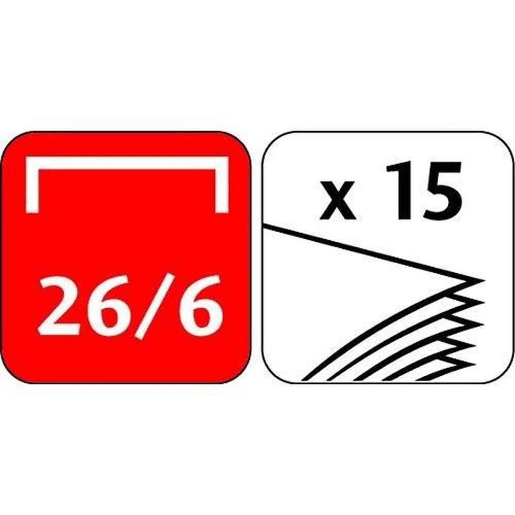 Voir la diapositive 3 : MAPED Agrafeuse mini métal rouge/noir/gris pour agrafes 24/6 et 26/6, retrait d'agrafes intégré, capacité 12 feuilles, ouverture 180°