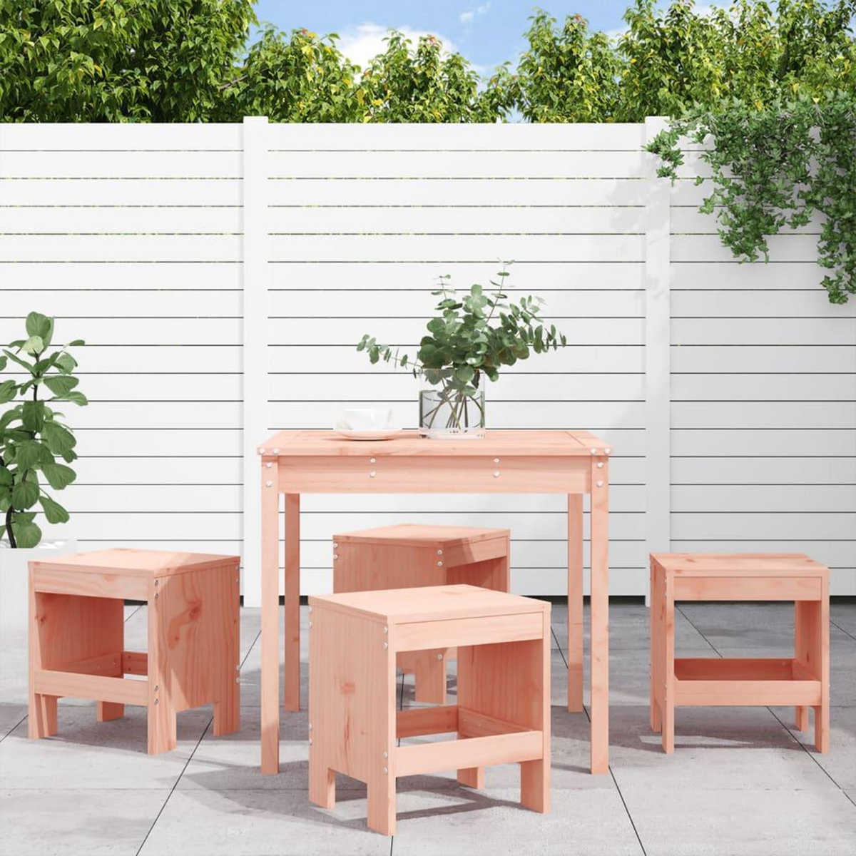 VIDAXL Ensemble a manger de jardin 5pcs bois massif Douglas