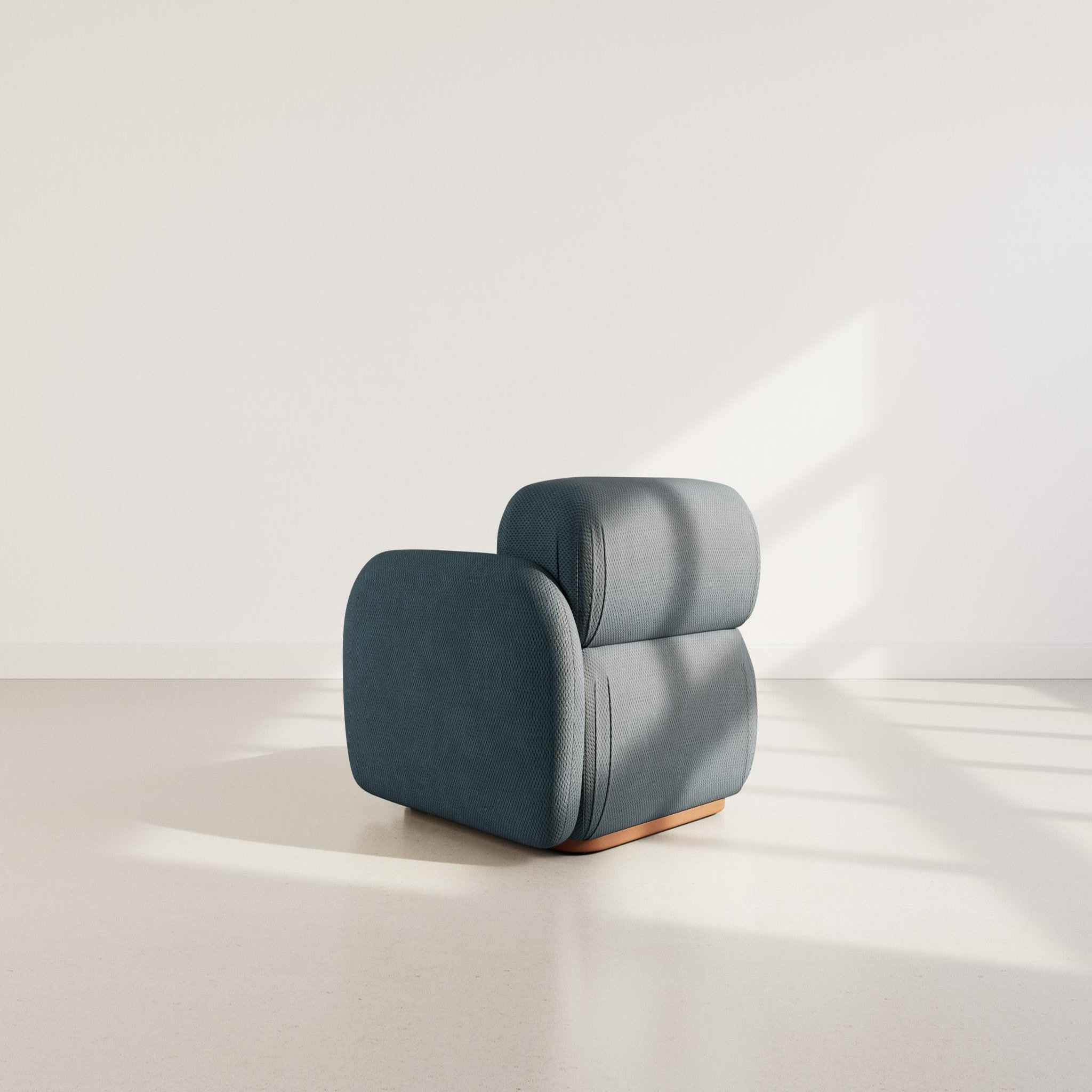 Voir la diapositive 6 : LISA DESIGN Penelope - module d'assise droit en velours texturé
